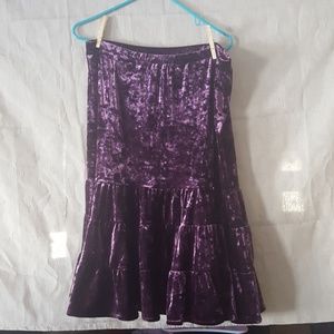 New York and Co Purple Velvet Skirt